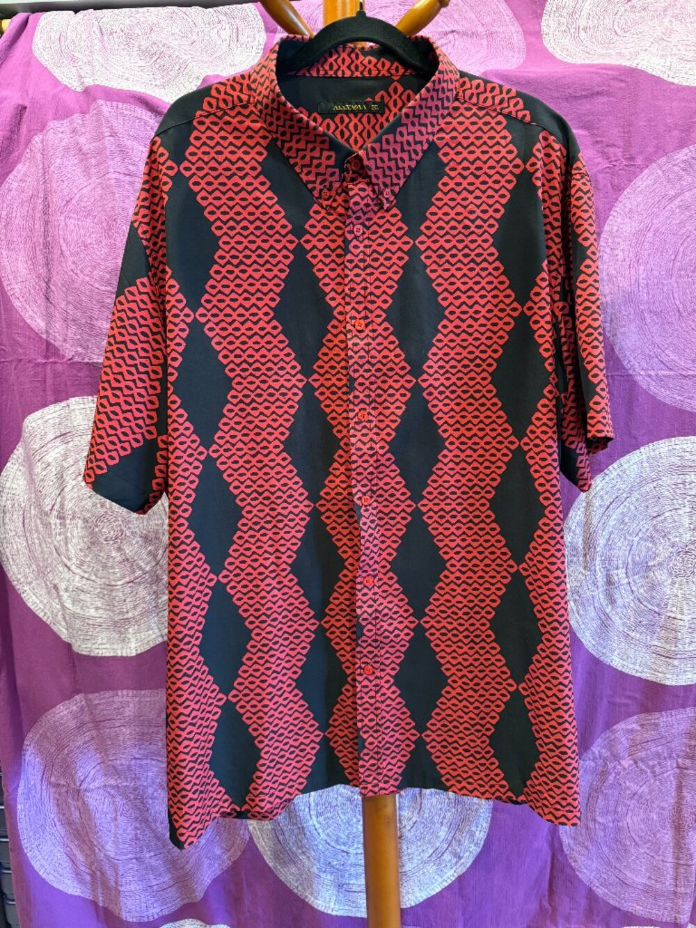 MANAOLA Men's Short Sleeve Button Down XXL Shirt